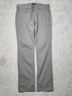 Paige Designer Pants Men 33x33 Beige Federal Straight Leg Preppy Travel Business